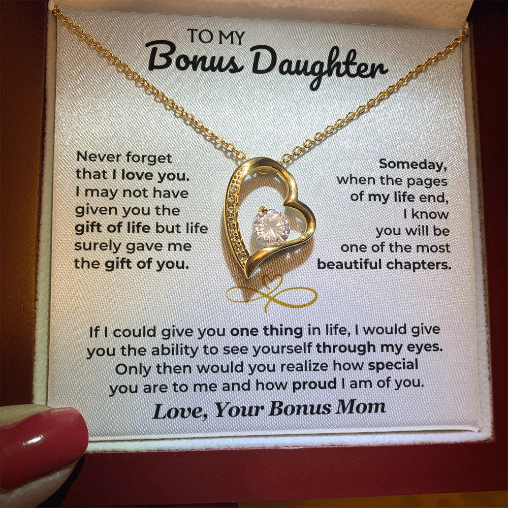 To My Bonus Daughter Necklace – A Gift of Love & Pride