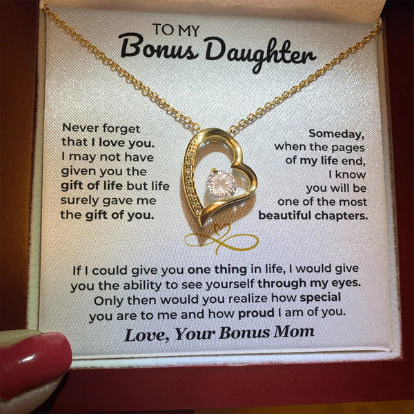 To My Bonus Daughter Necklace – A Gift of Love & Pride