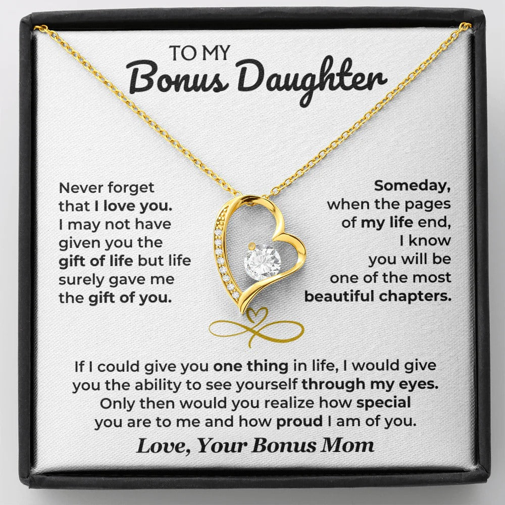 To My Bonus Daughter Necklace – A Gift of Love & Pride