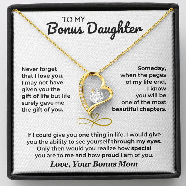 To My Bonus Daughter Necklace – A Gift of Love & Pride