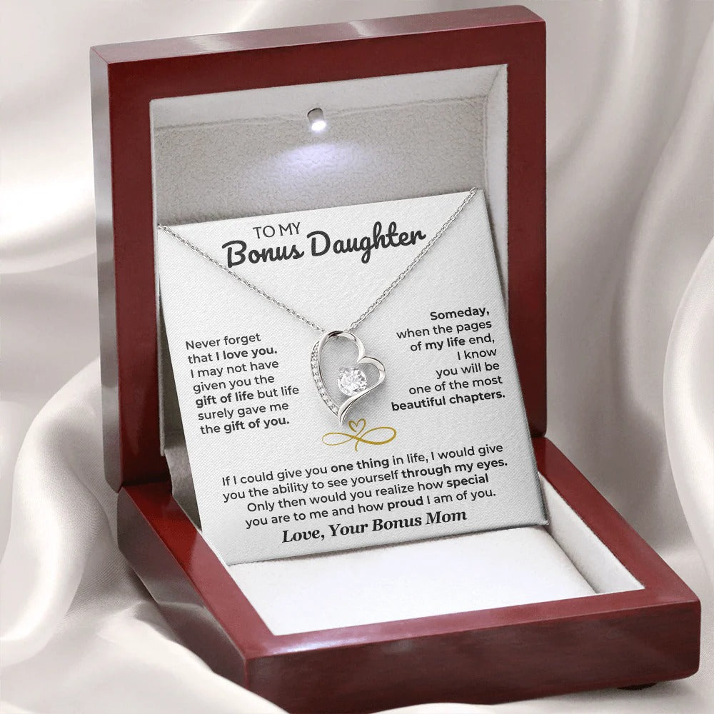 To My Bonus Daughter Necklace – A Gift of Love & Pride