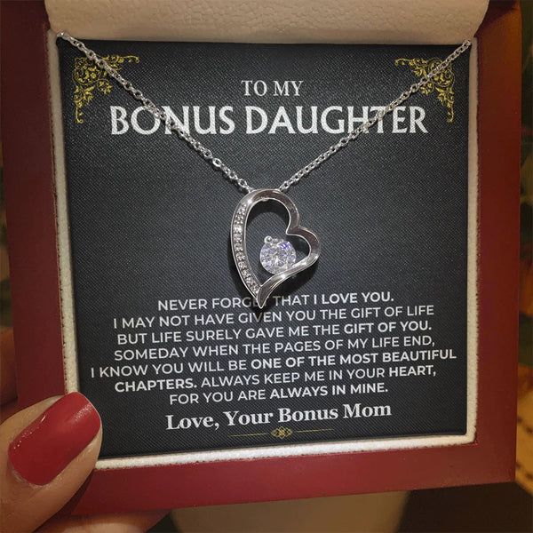 To My Bonus Daughter Necklace – A Gift of Love from Mom