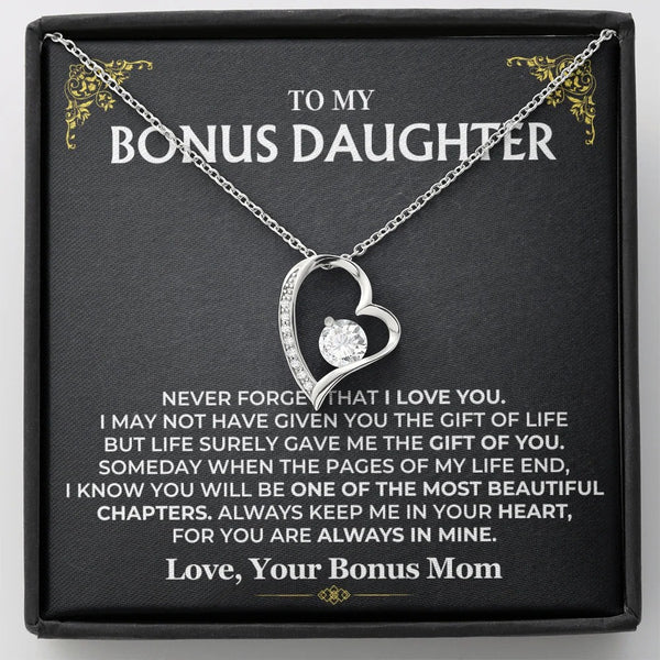 To My Bonus Daughter Necklace – A Gift of Love from Mom