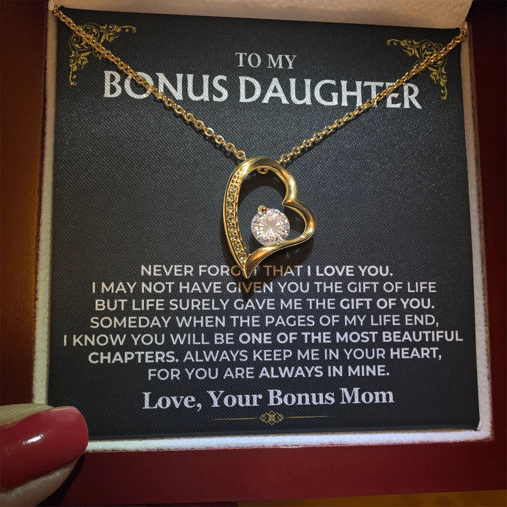To My Bonus Daughter Necklace – A Gift of Love from Mom