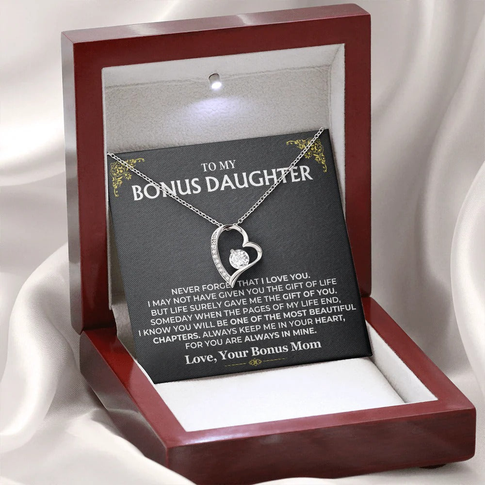 To My Bonus Daughter Necklace – A Gift of Love from Mom