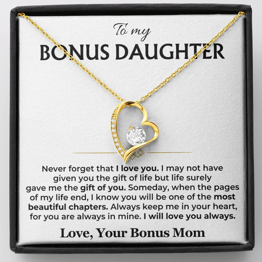 To My Bonus Daughter Necklace – A Chapter of Love from Mom