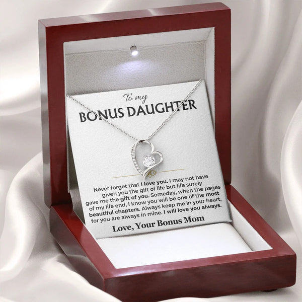 To My Bonus Daughter Necklace – A Chapter of Love from Mom