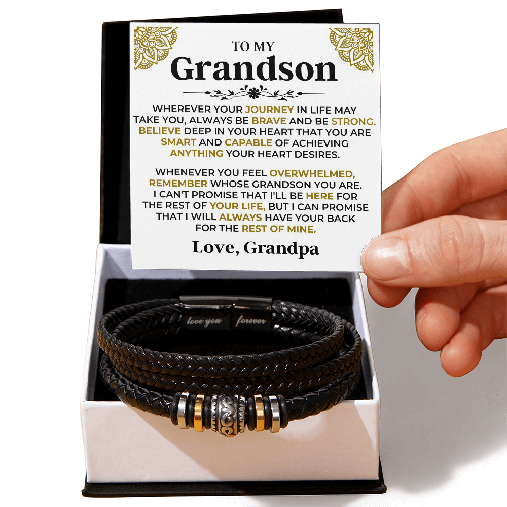 christmas-gift-for-grandson-from-grandpa-leather-bracelet