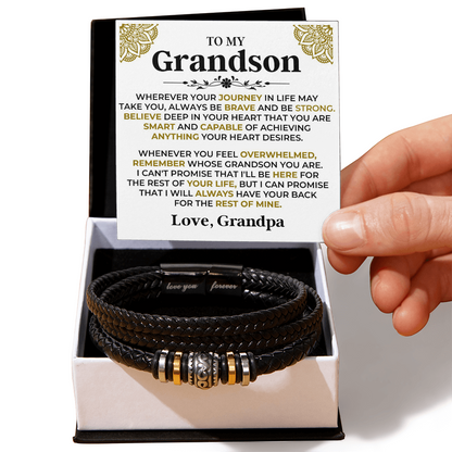 christmas-gift-for-grandson-from-grandpa-leather-bracelet