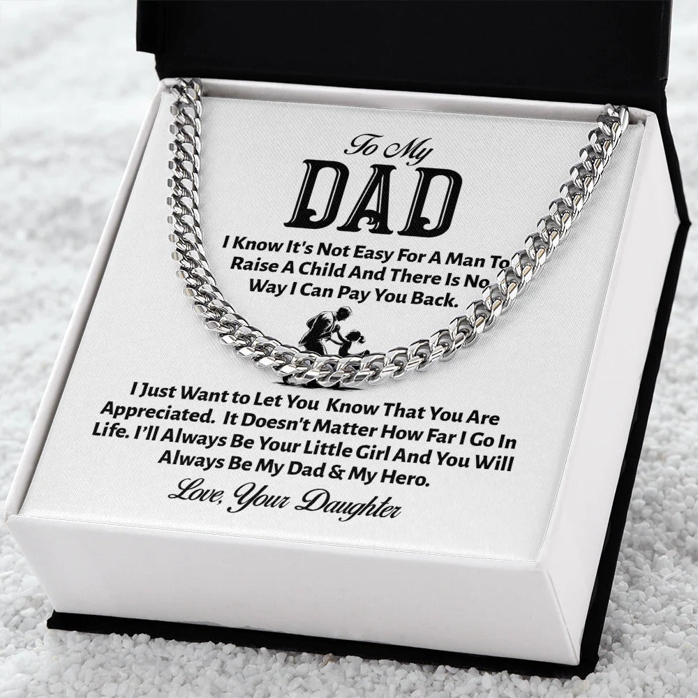 Dad & Daughter Necklace – My Hero, My Forever