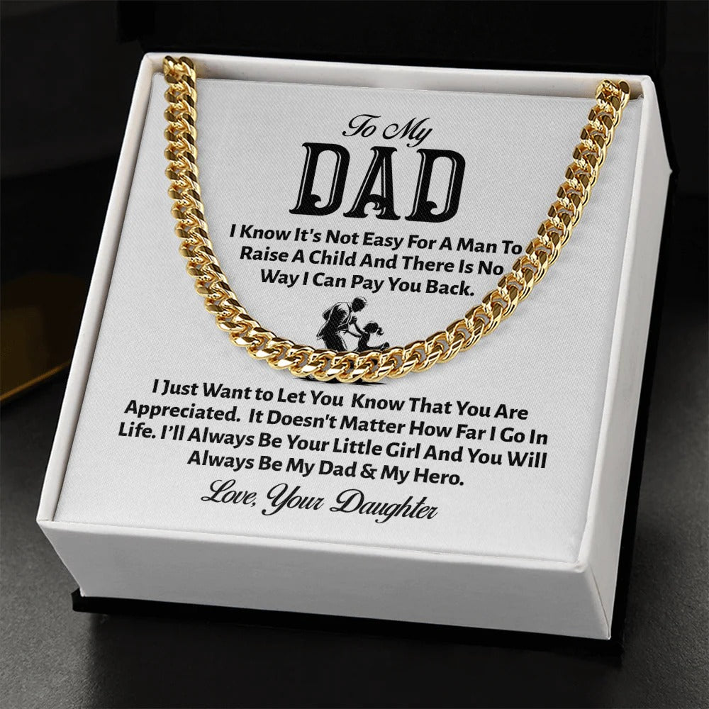 Dad & Daughter Necklace – My Hero, My Forever