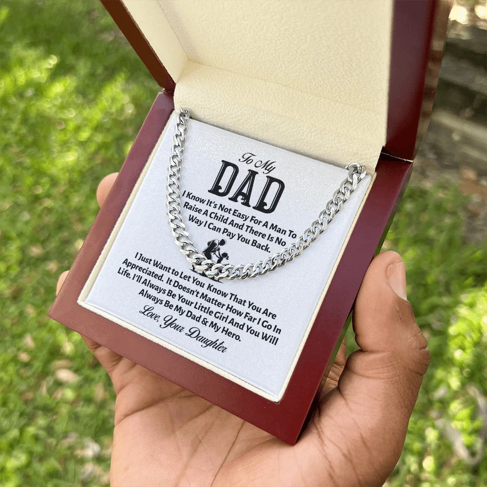 Dad & Daughter Necklace – My Hero, My Forever