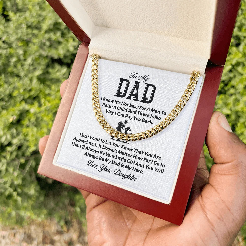 Dad & Daughter Necklace – My Hero, My Forever