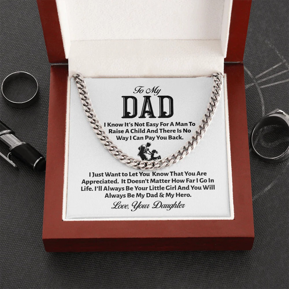 Dad & Daughter Necklace – My Hero, My Forever