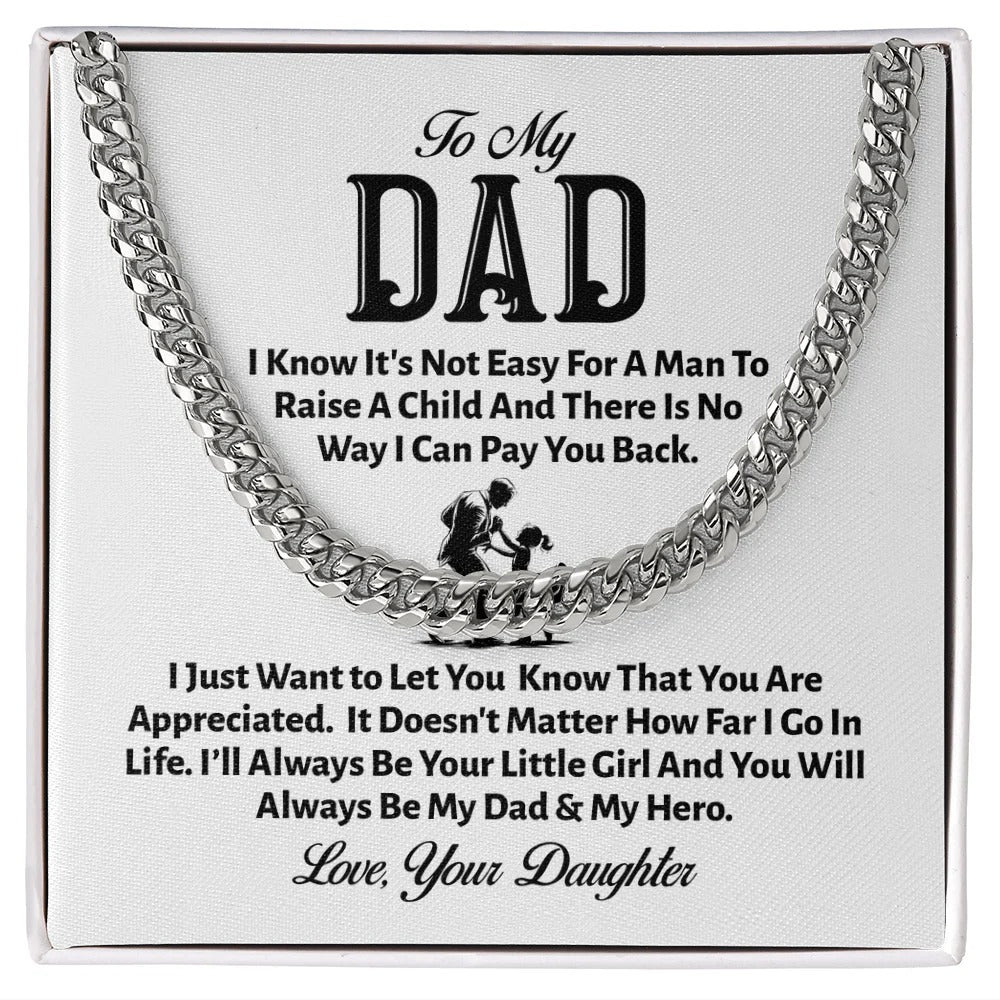 Dad & Daughter Necklace – My Hero, My Forever