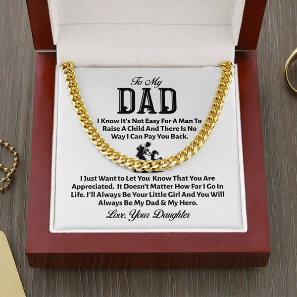 Dad & Daughter Necklace – My Hero, My Forever