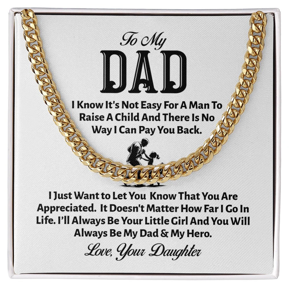 Dad & Daughter Necklace – My Hero, My Forever