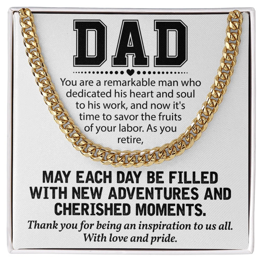 Dad Retirement Necklace – A Legacy of Love & Pride