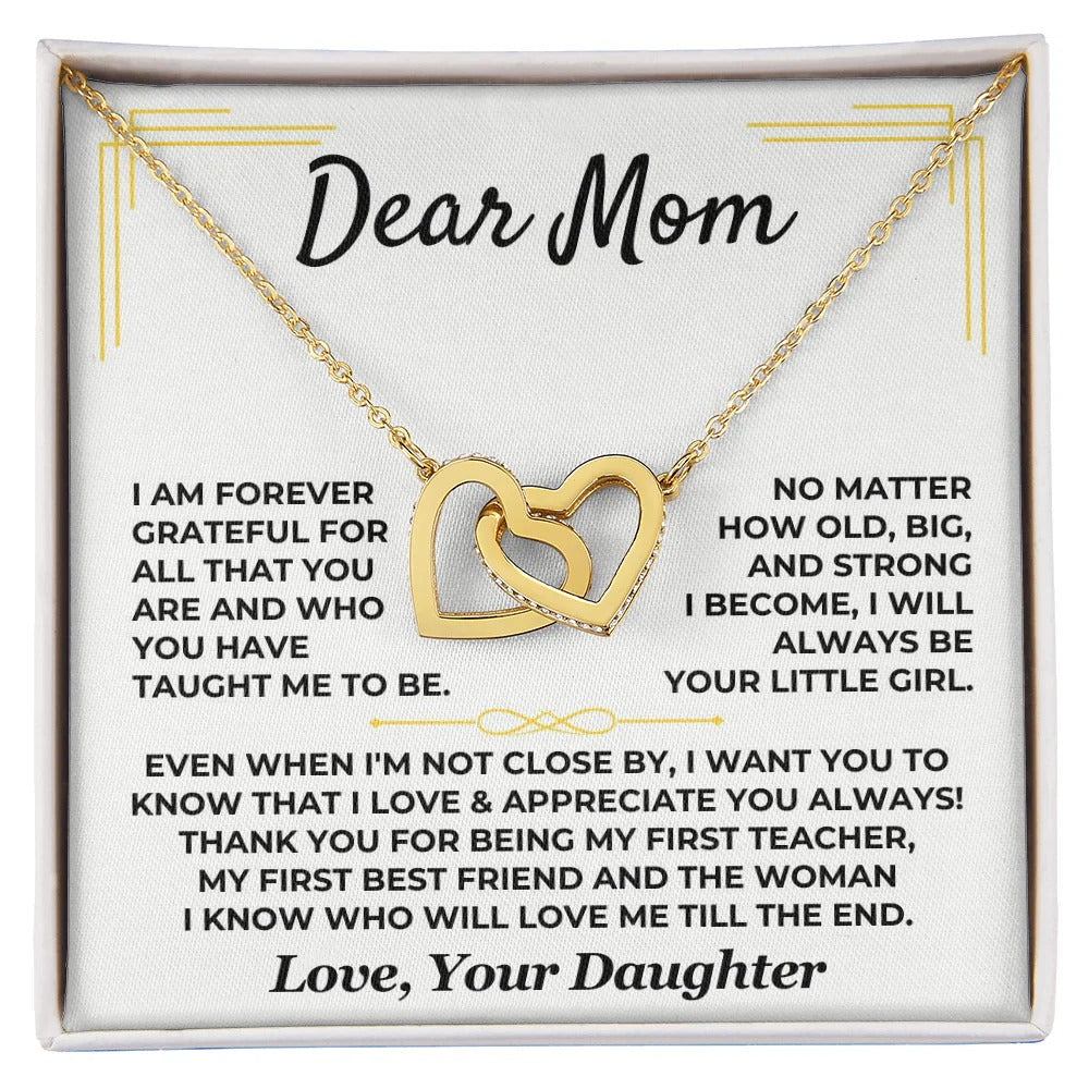 Dear Mom Necklace – From Your Forever Little Girl