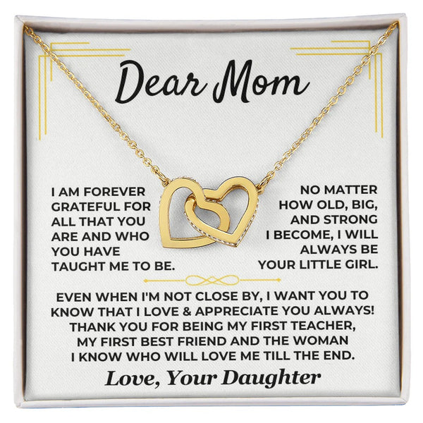Dear Mom Necklace – From Your Forever Little Girl