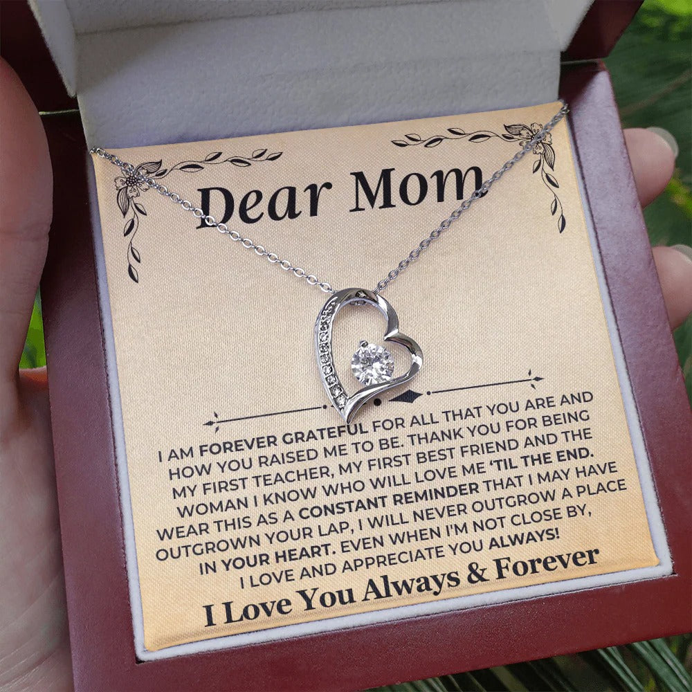 Dear Mom Necklace – Love & Gratitude from Daughter