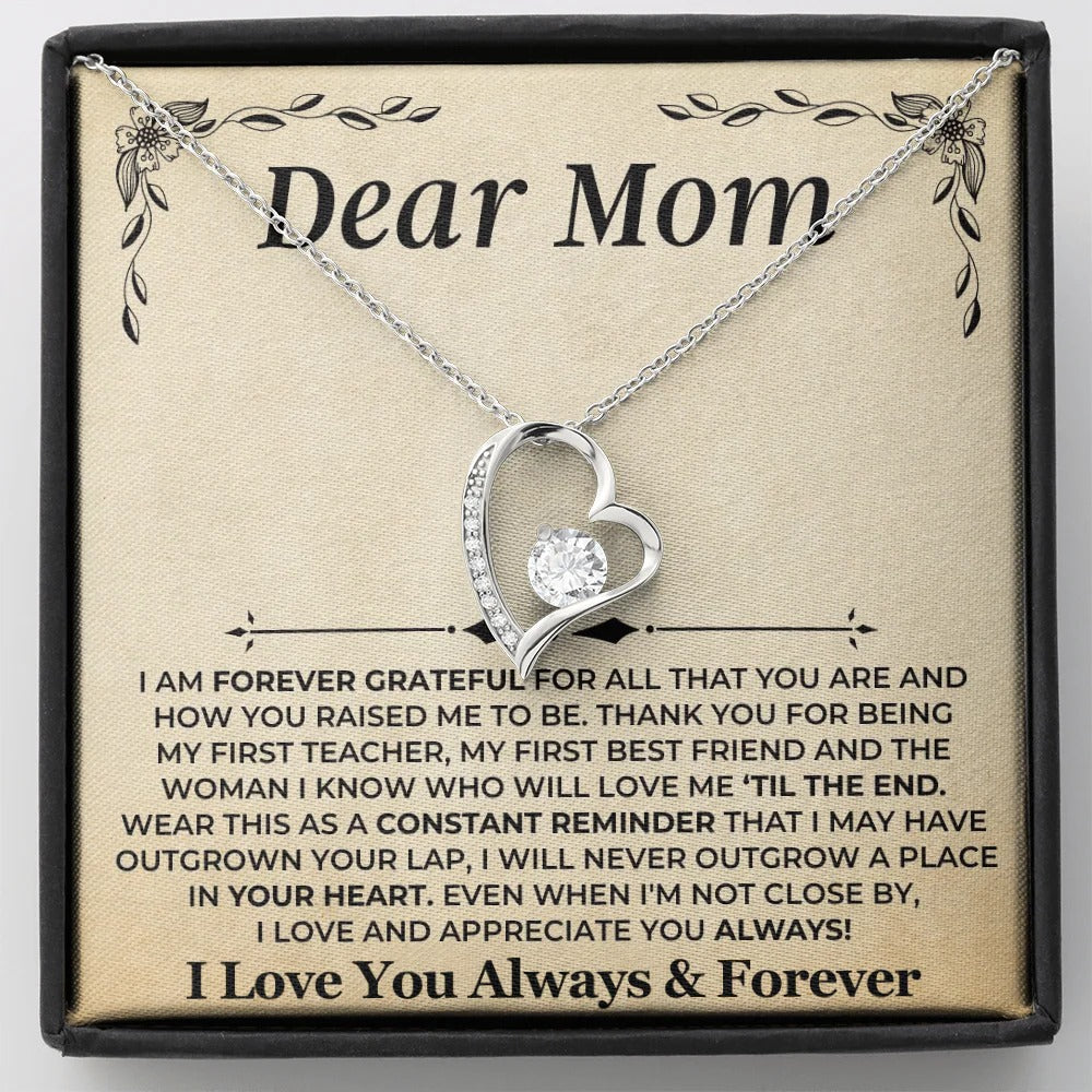 Dear Mom Necklace – Love & Gratitude from Daughter