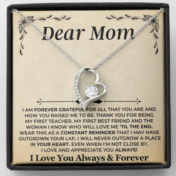 Dear Mom Necklace – Love & Gratitude from Daughter