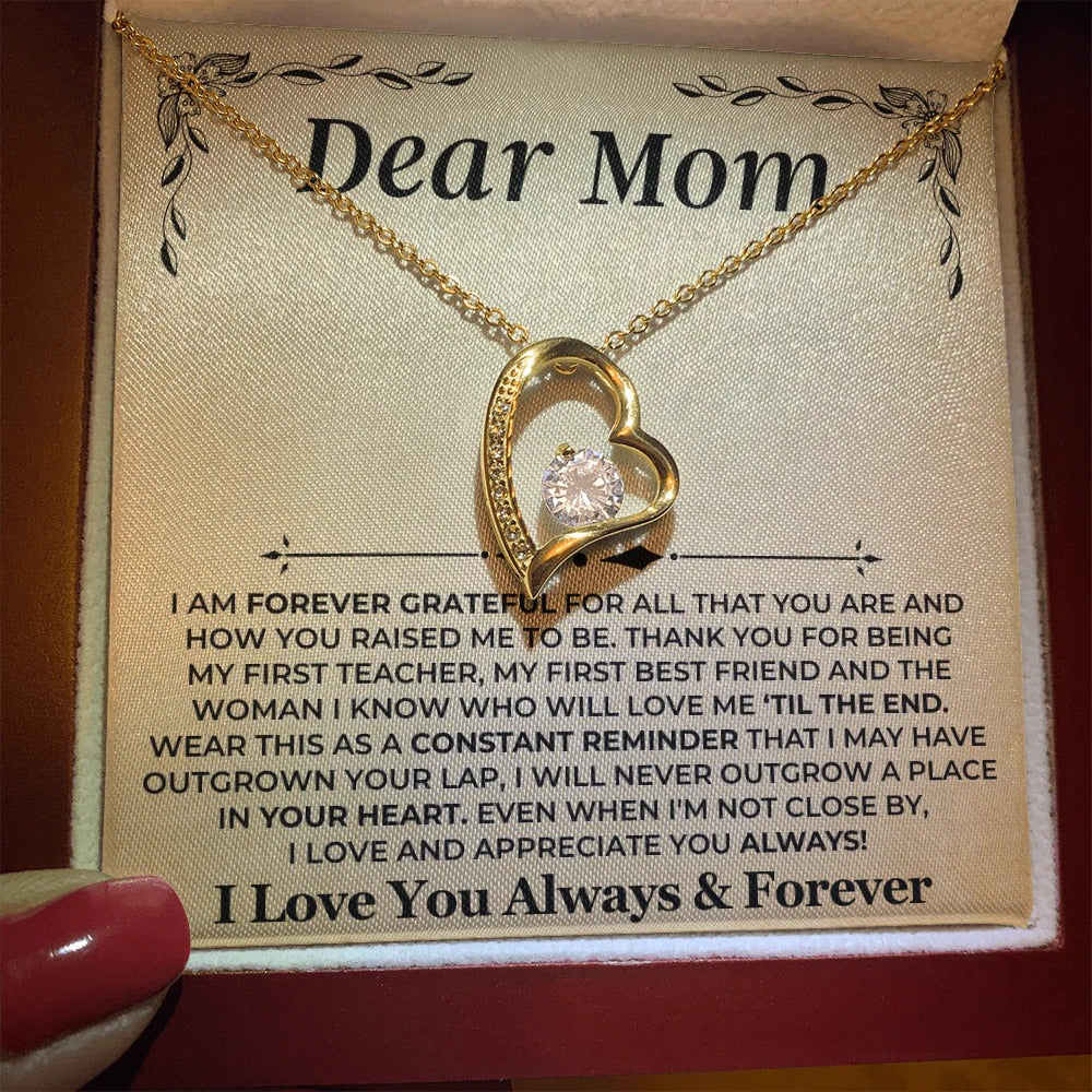 Dear Mom Necklace – Love & Gratitude from Daughter