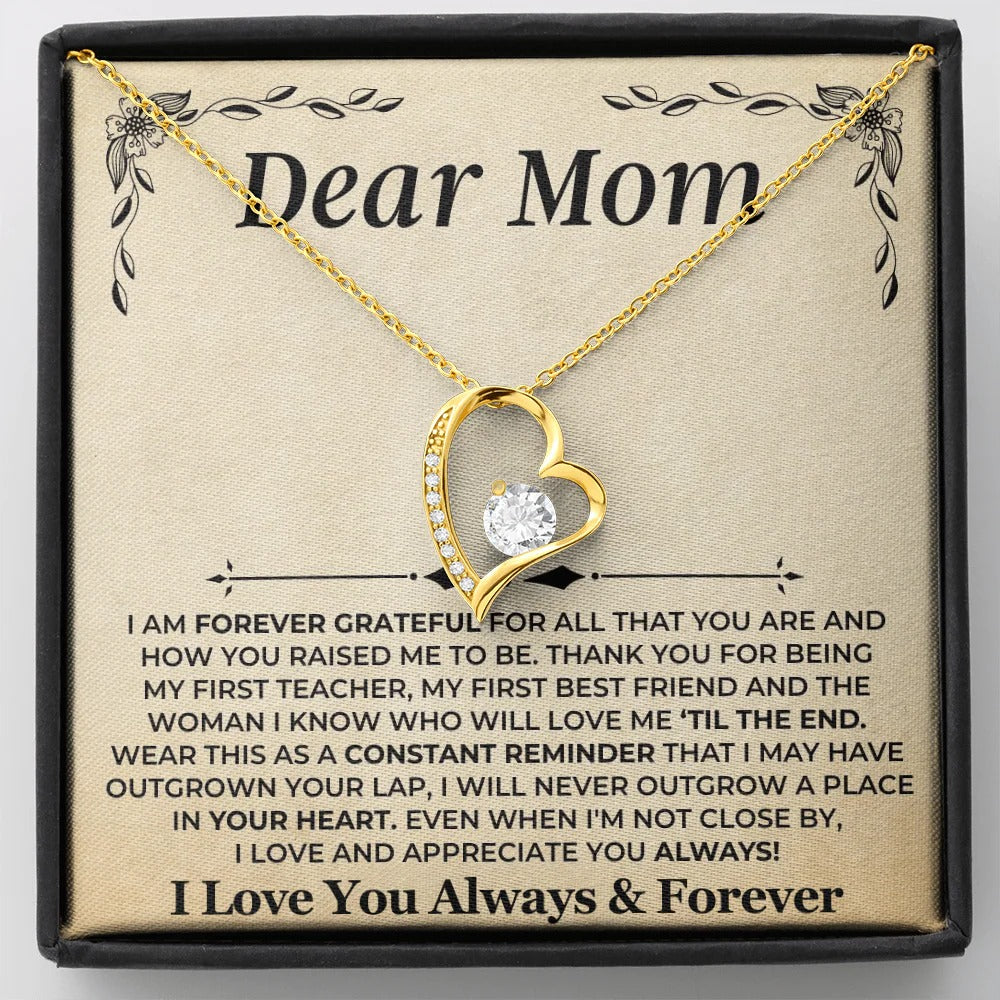 Dear Mom Necklace – Love & Gratitude from Daughter