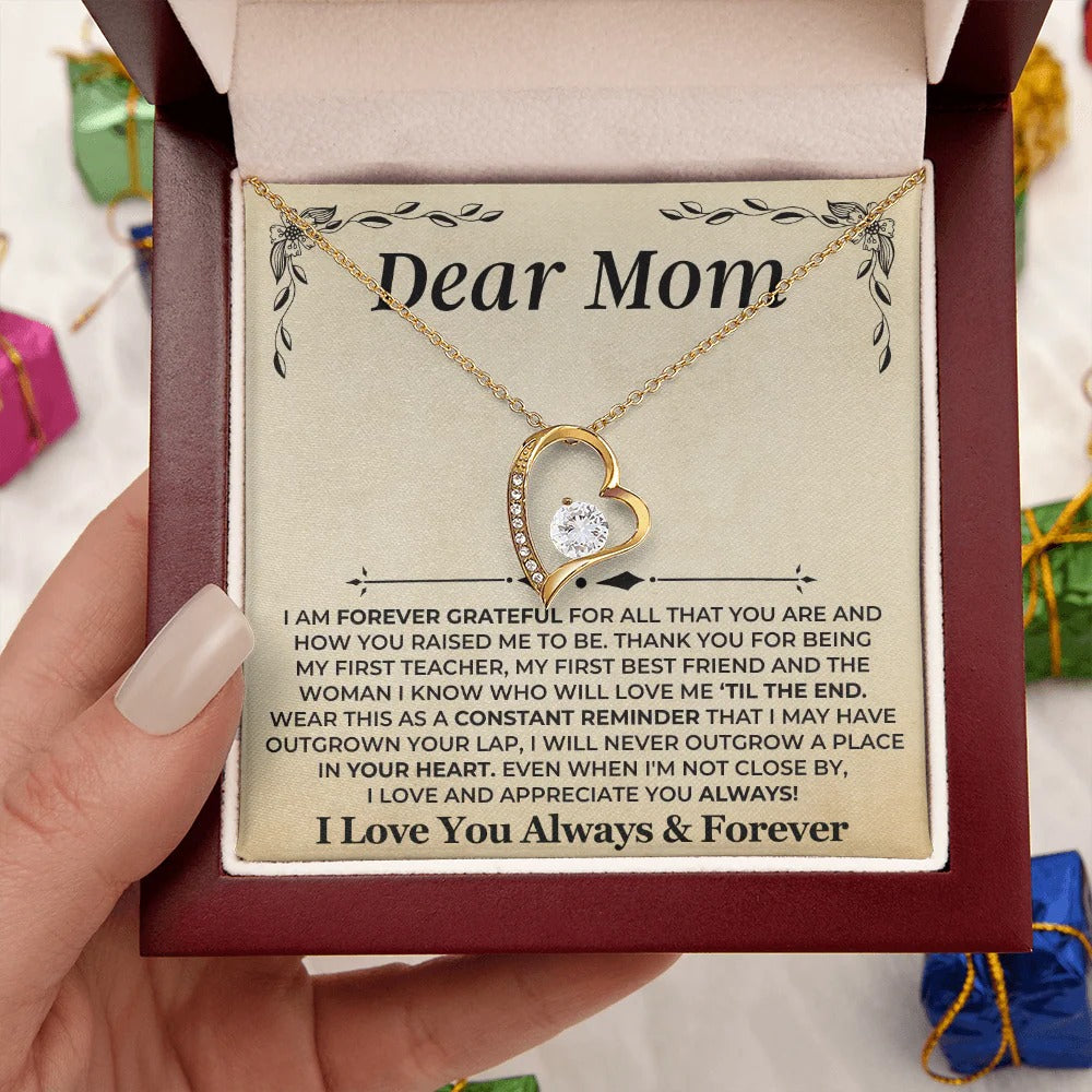 Dear Mom Necklace – Love & Gratitude from Daughter