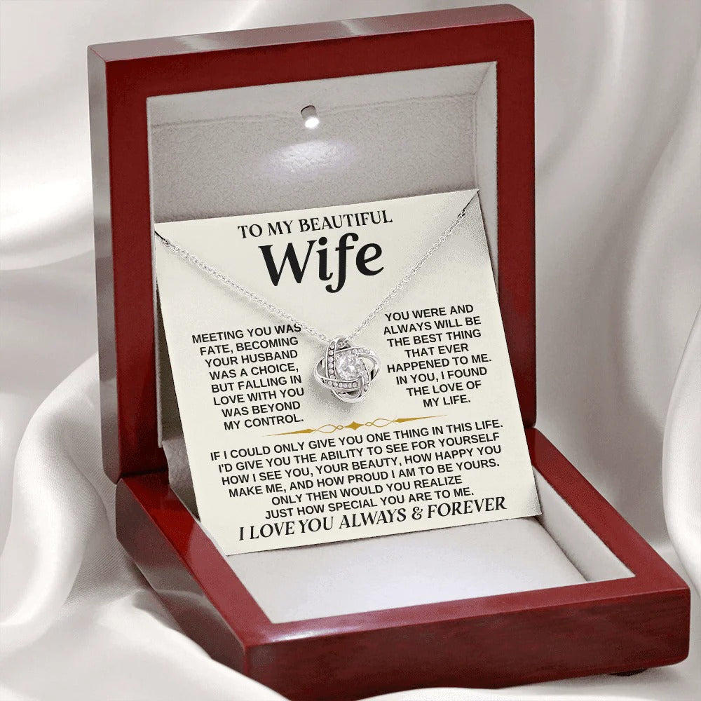 Love Knot Necklace for Wife – Fate, Love & Forever 💖