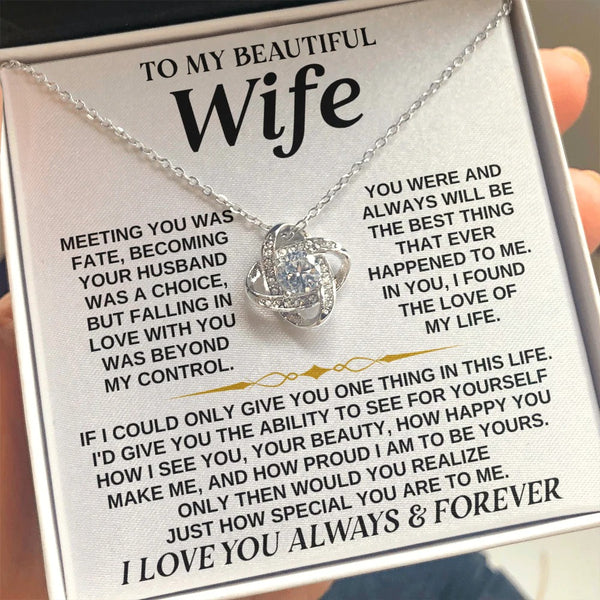 Love Knot Necklace for Wife – Fate, Love & Forever 💖