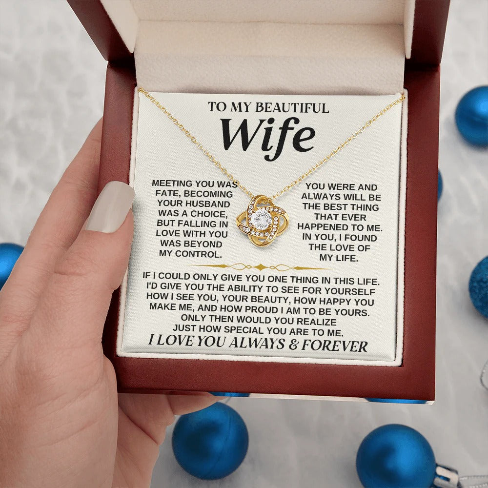 Love Knot Necklace for Wife – Fate, Love & Forever 💖