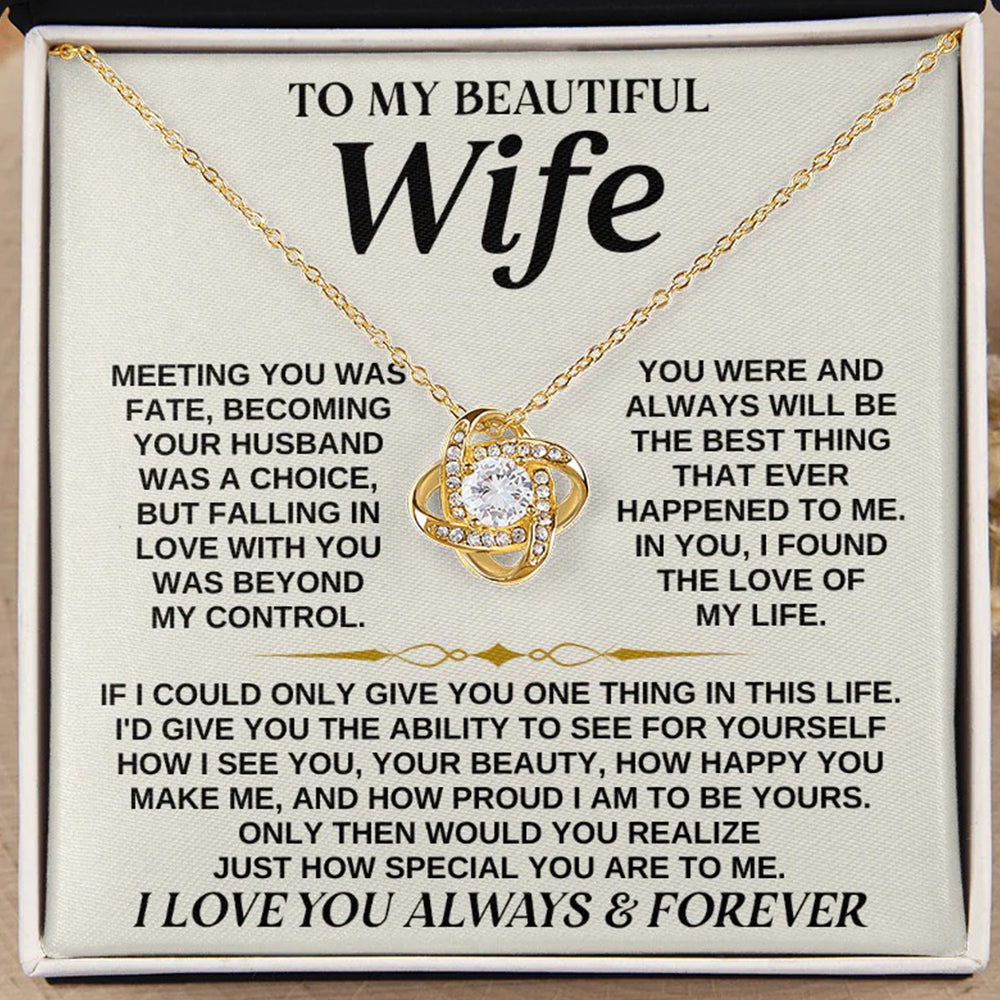 Love Knot Necklace for Wife – Fate, Love & Forever 💖