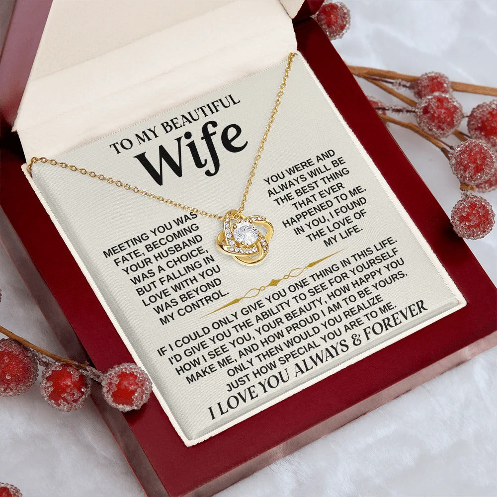 Love Knot Necklace for Wife – Fate, Love & Forever 💖