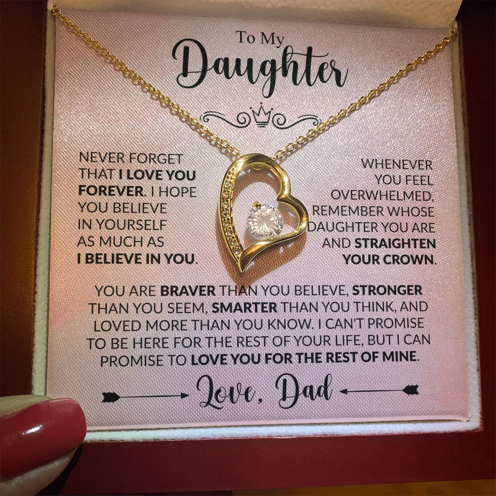 Forever Love Necklace Gift for Daughter – From Dad's Heart