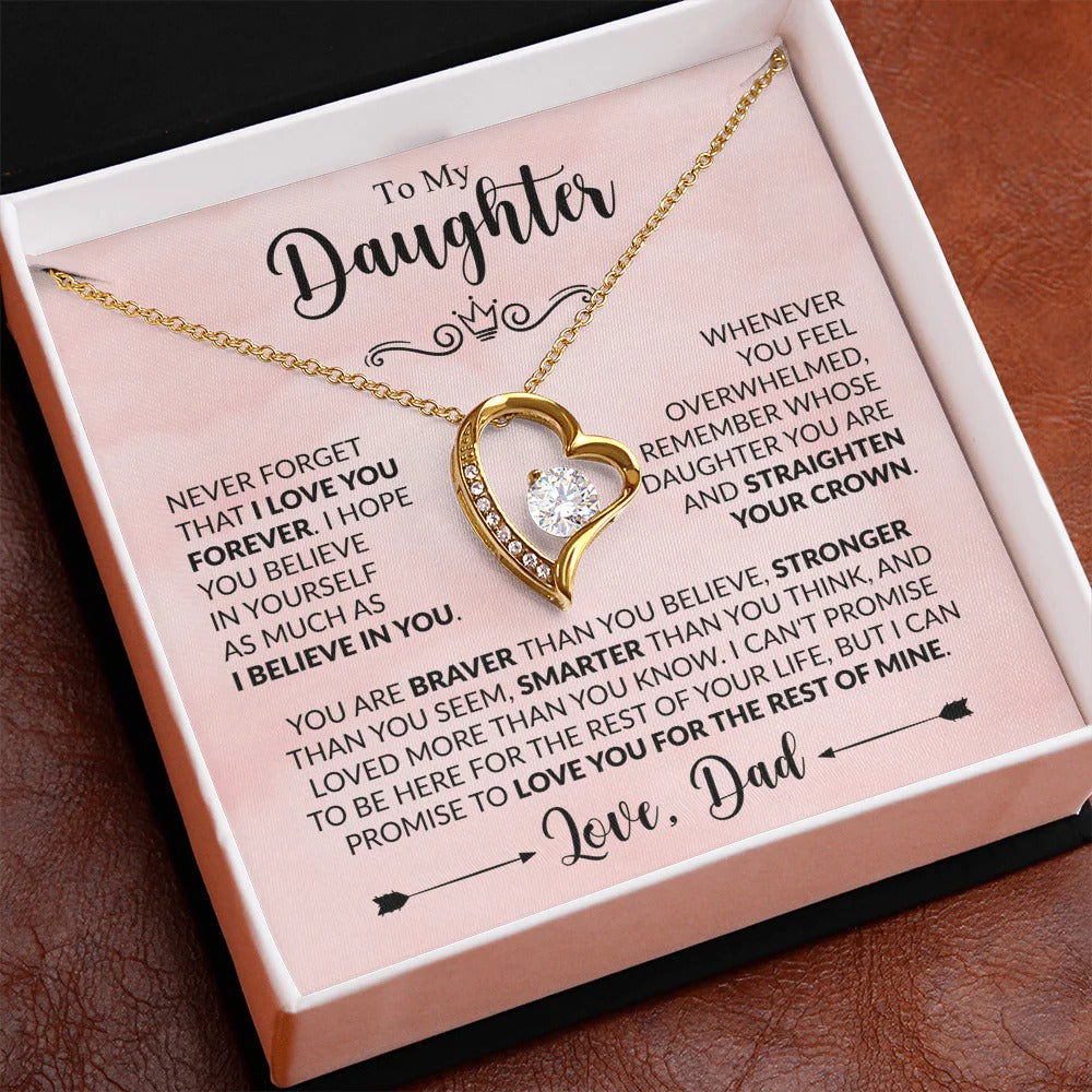 Forever Love Necklace Gift for Daughter – From Dad's Heart