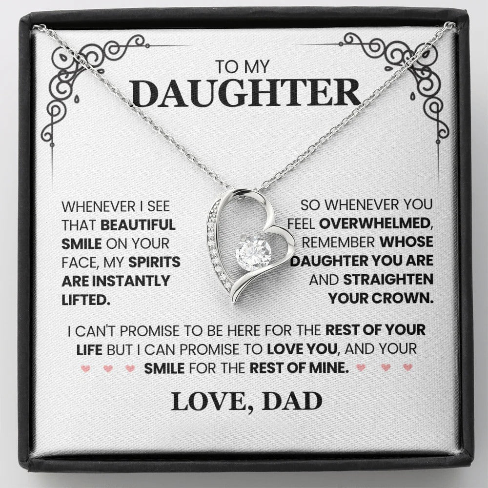 To My Daughter Necklace – Love You & Your Beautiful Smile
