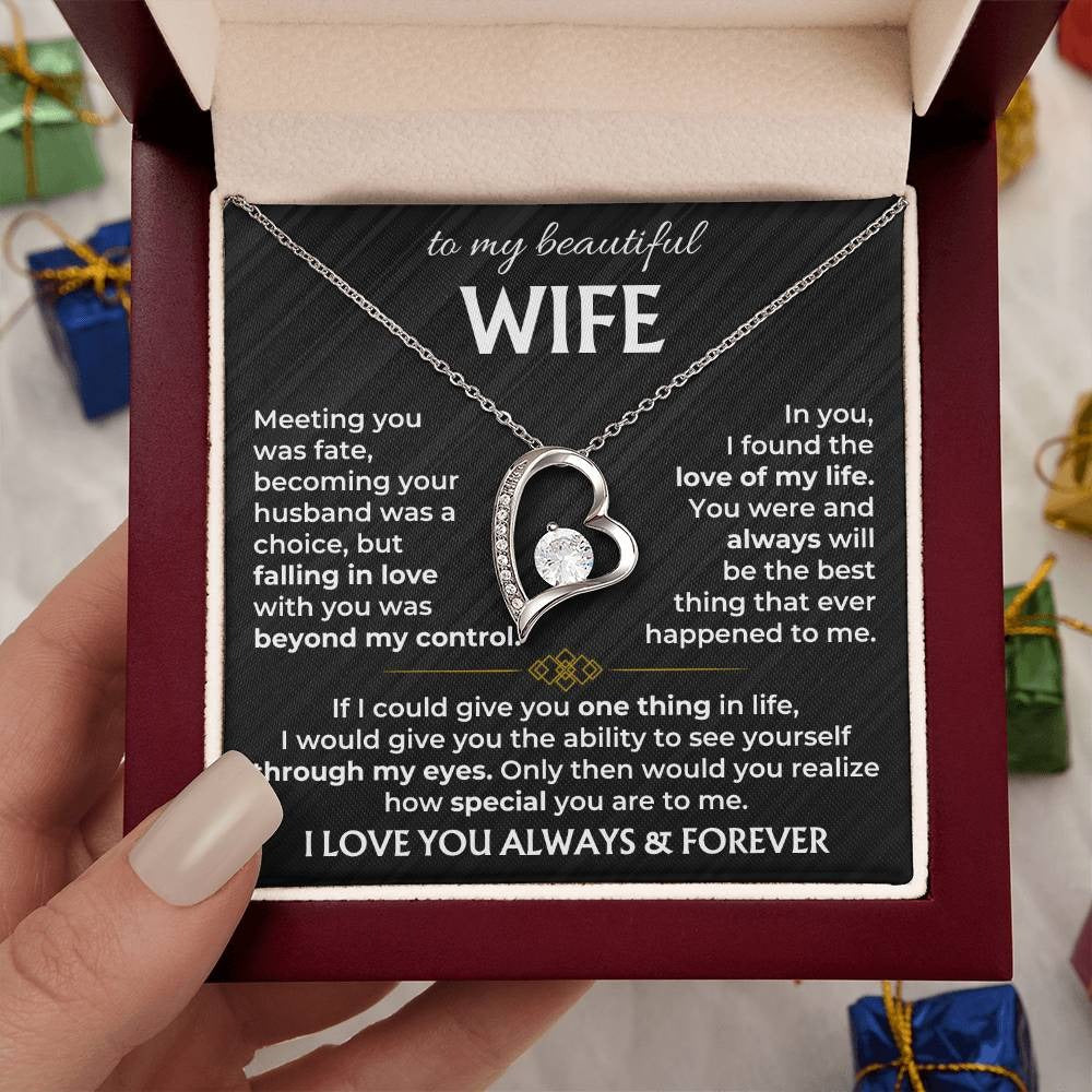 To My Wife Forever Love Necklace – Heartfelt Gift of Love