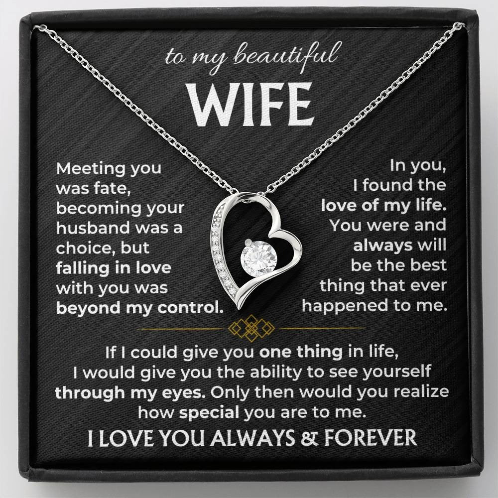To My Wife Forever Love Necklace – Heartfelt Gift of Love