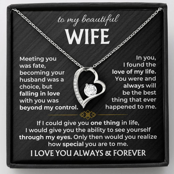 To My Wife Forever Love Necklace – Heartfelt Gift of Love