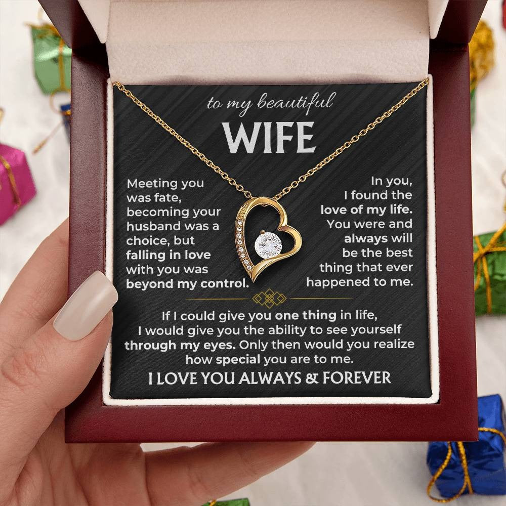 To My Wife Forever Love Necklace – Heartfelt Gift of Love