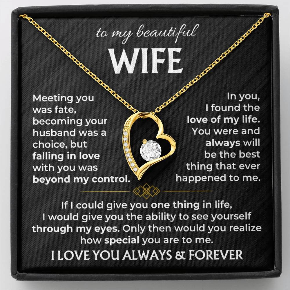 To My Wife Forever Love Necklace – Heartfelt Gift of Love