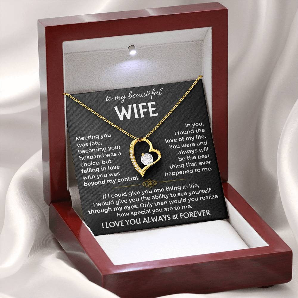 To My Wife Forever Love Necklace – Heartfelt Gift of Love