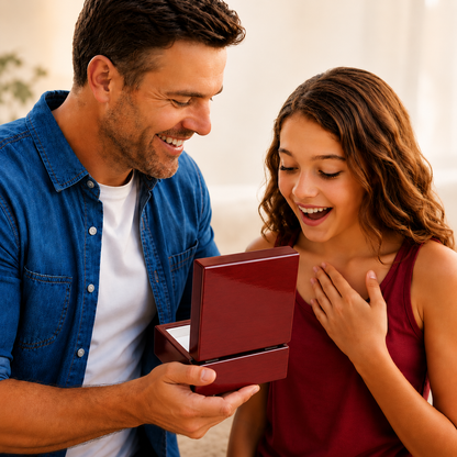 Gift for Daughter from Dad, Alluring Beauty Necklace & Heartfelt Message