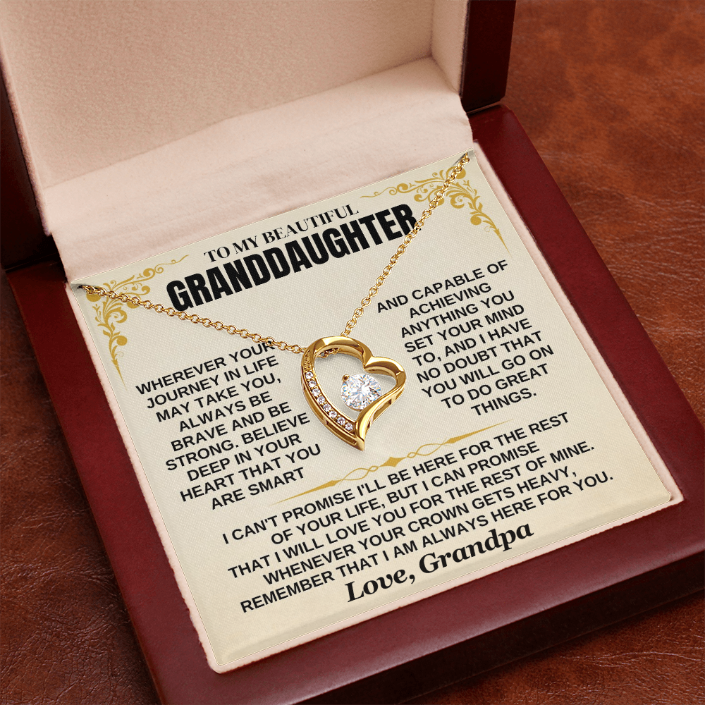 graduation-gift-for-granddaughter-from-grandpa-heart-pendant 
christmas-gift-for-granddaughter-from-grandpa-forever-love-necklace 
