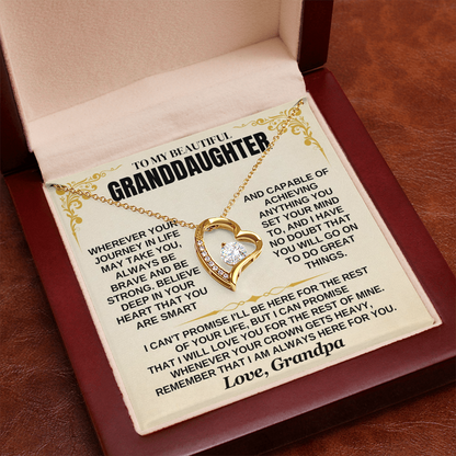 graduation-gift-for-granddaughter-from-grandpa-heart-pendant 
christmas-gift-for-granddaughter-from-grandpa-forever-love-necklace 
