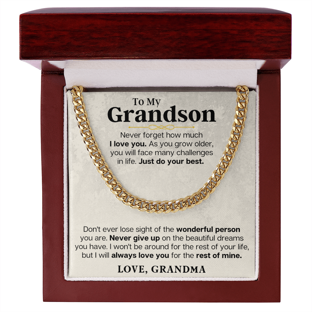 graduation-gift-for-grandson-from-grandma-cuban-link-chain