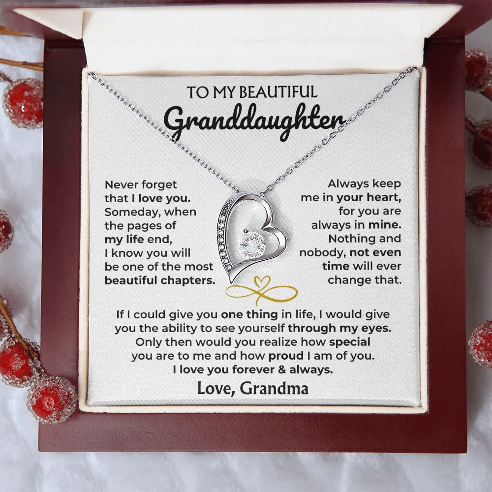Granddaughter Forever Love Necklace Gift from Grandma
