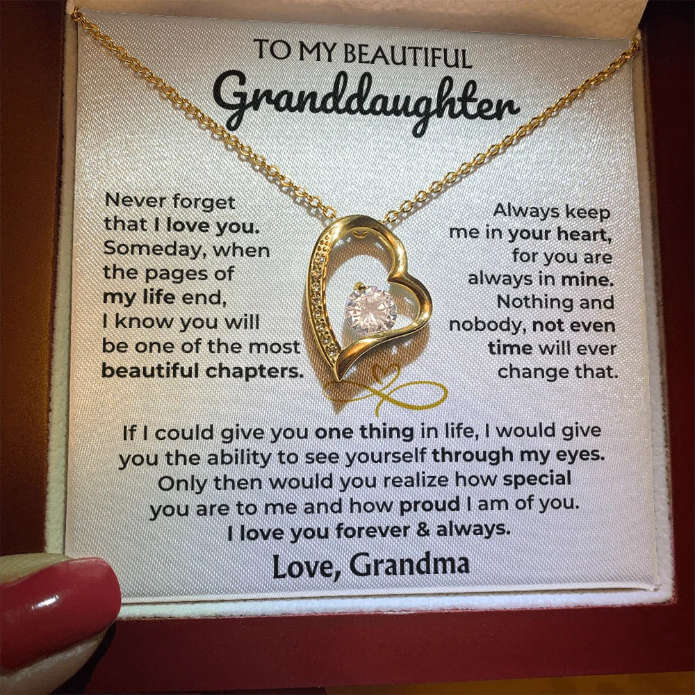 Granddaughter Forever Love Necklace Gift from Grandma